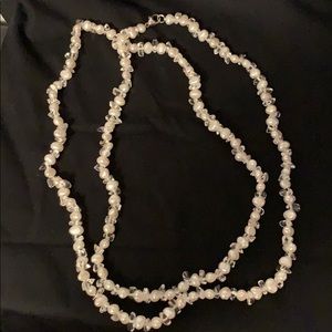 Freshwater pearls and crystals